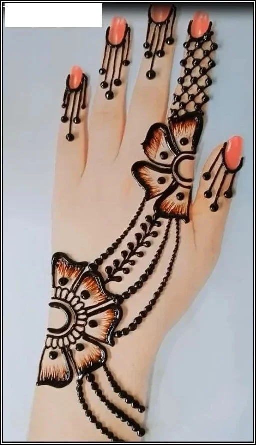 Simple Front Full Hand Mehndi Design