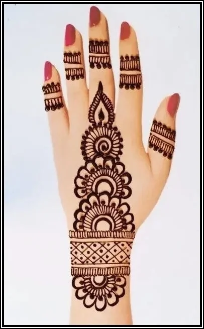Front Full Hand Mehandi Design
