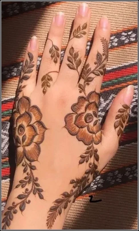 Mehndi Design For Full Front Hand