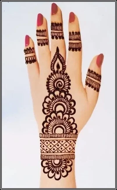 Beautiful Mehndi Front Full Hand Mehndi Design