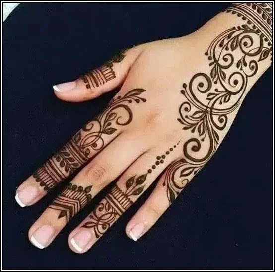 Mehndi Design Simple Front Hand Full Hand
