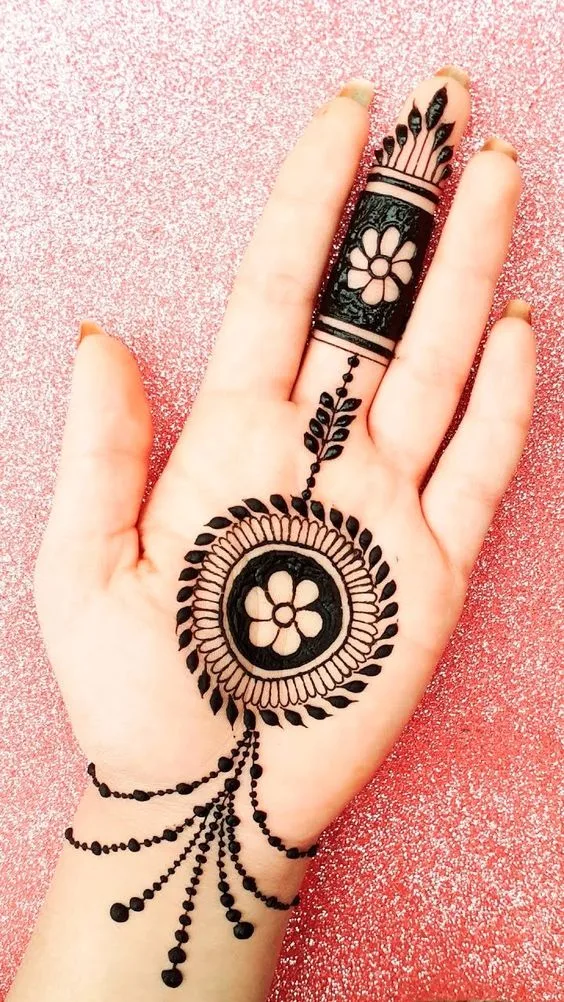 Mehndi Design Front Full Hand Simple