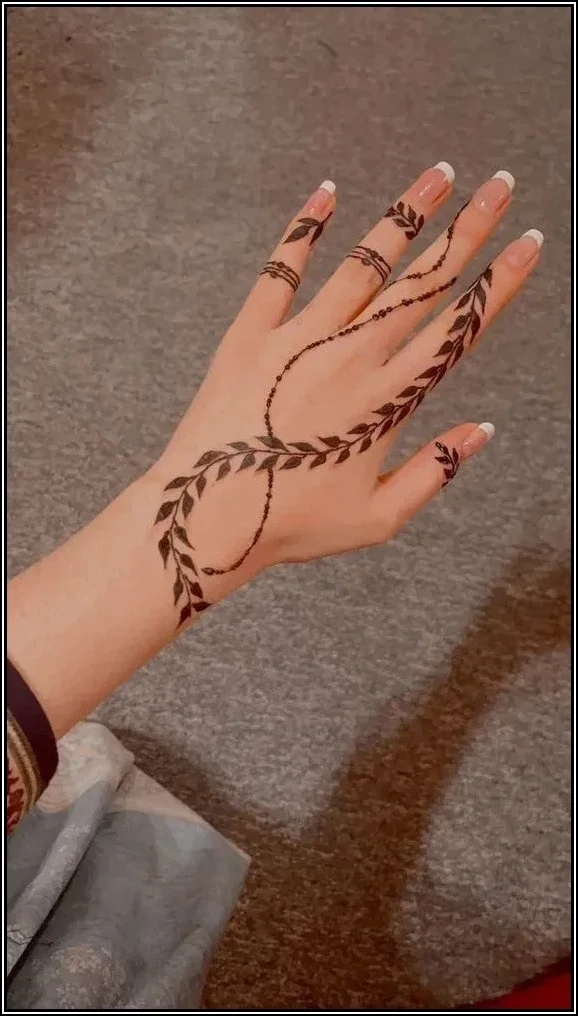 Royal Front Hand Mehndi Design Simple