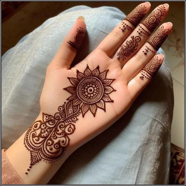 Bridal Front Full Hand Mehndi Design