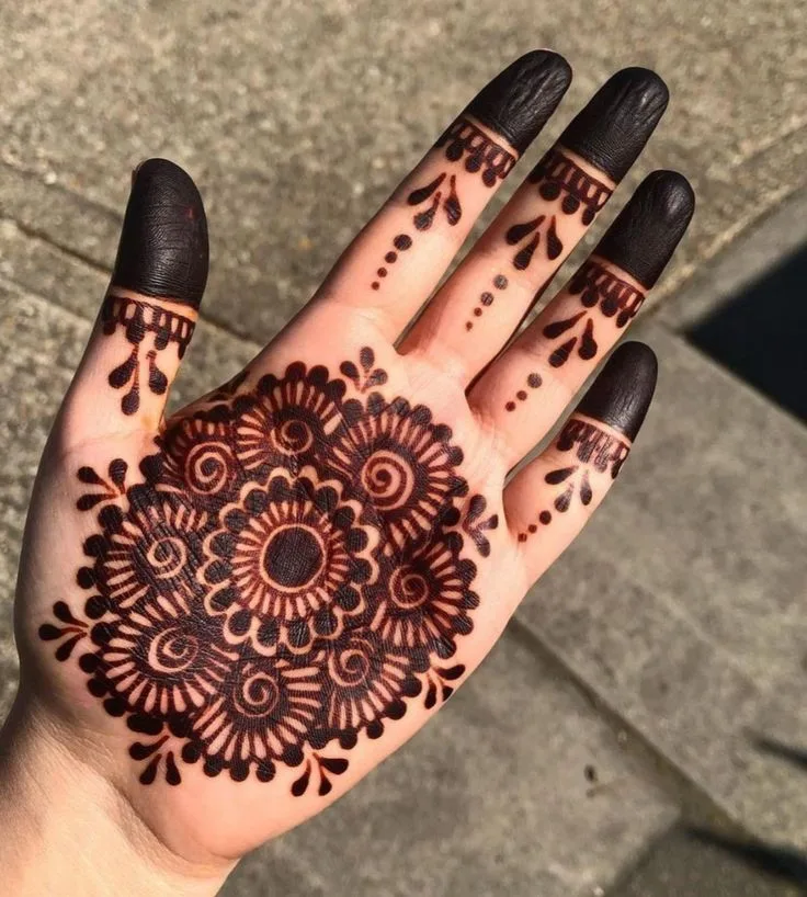 Front Mehndi Design Full Hand
