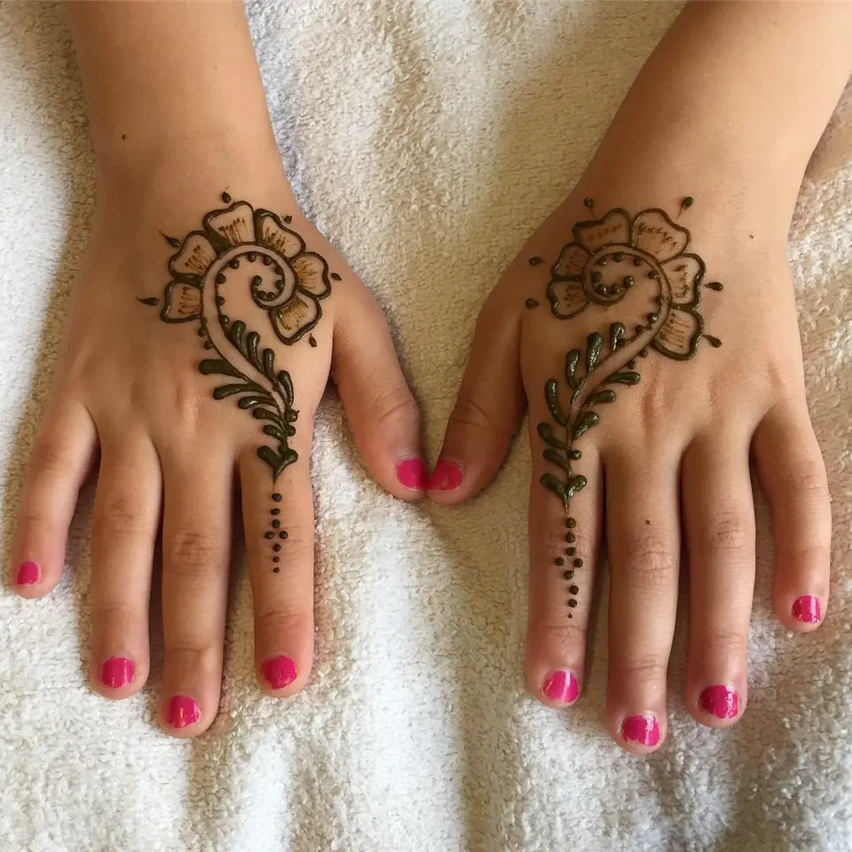 Simple Mehndi Design Flower
