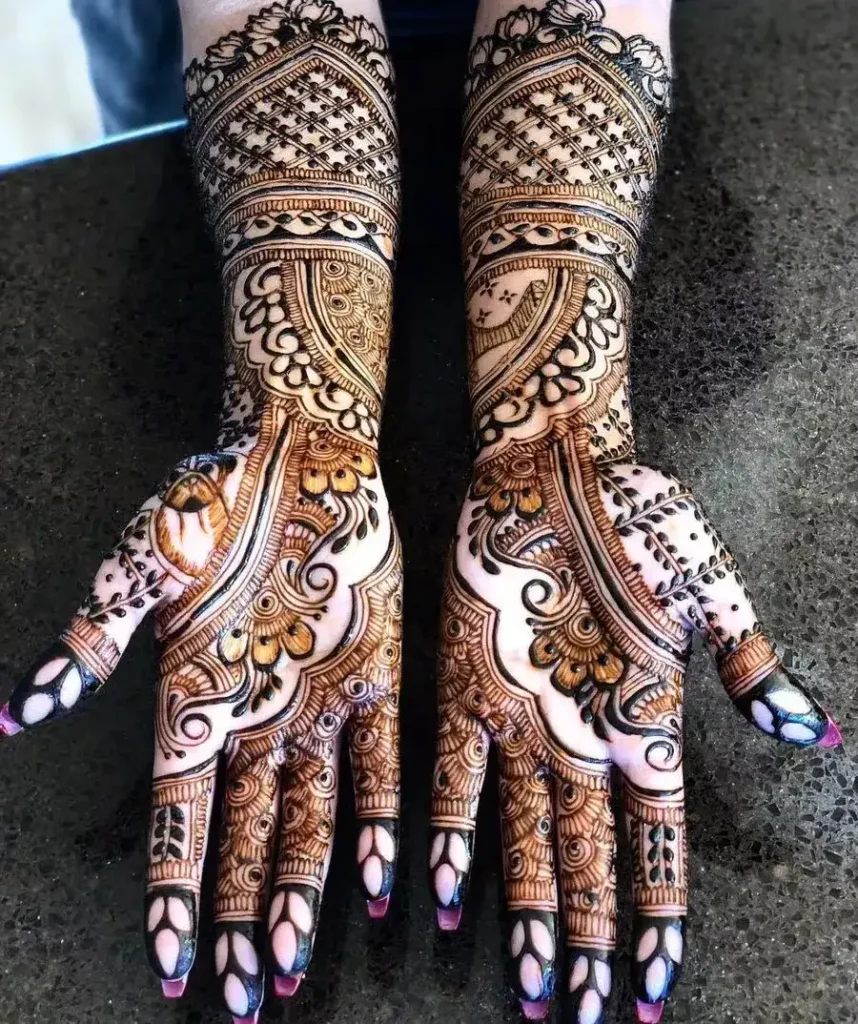 Mehndi Design Front Side Full Hand