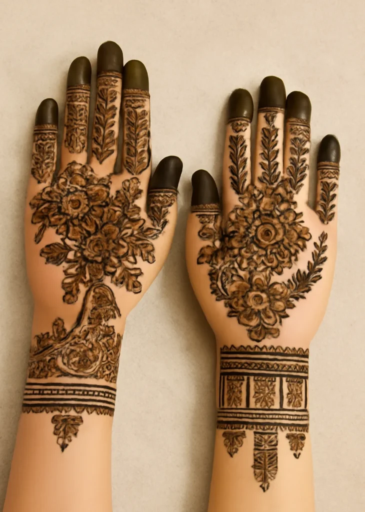 Latest Mehndi Design Front Design