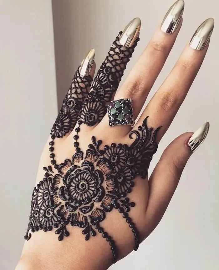 Back Hand Mehndi Designs for Raksha Bandhan