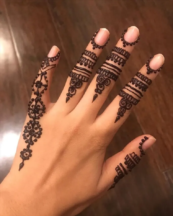 Easy Front Hand Mehndi for Beginners – Rakhi Special