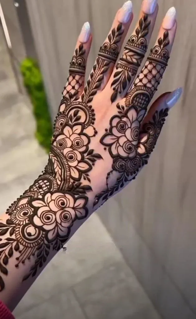 Back Hand Mehndi Designs for Raksha Bandhan