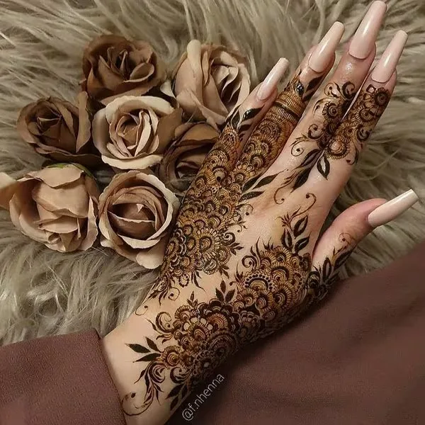 Back Hand Mehndi Designs for Raksha Bandhan