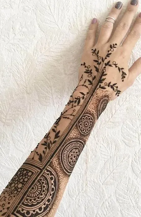 Floral Mehndi Design Back Hand