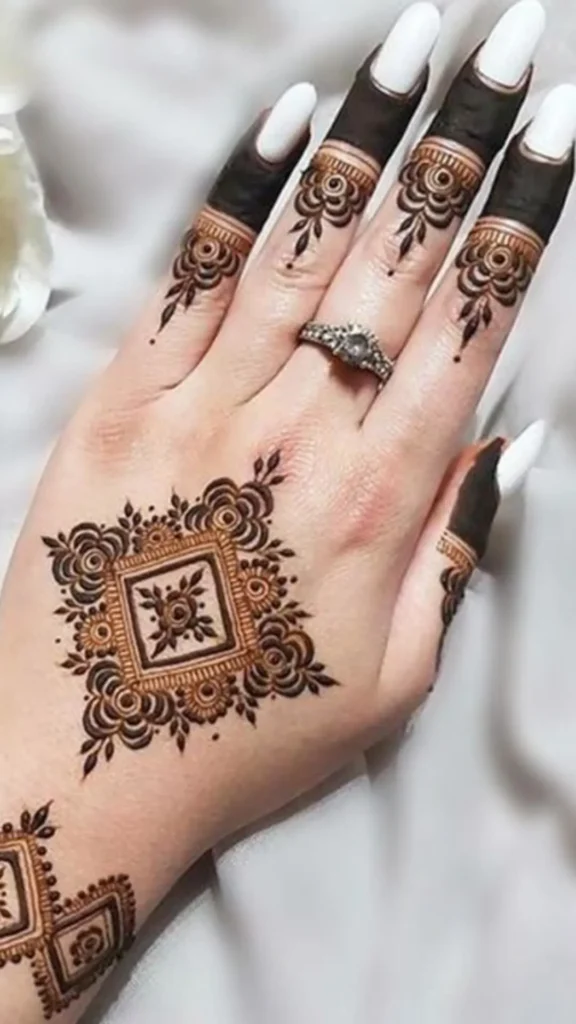 Back Hand Mehndi Designs for Raksha Bandhan
