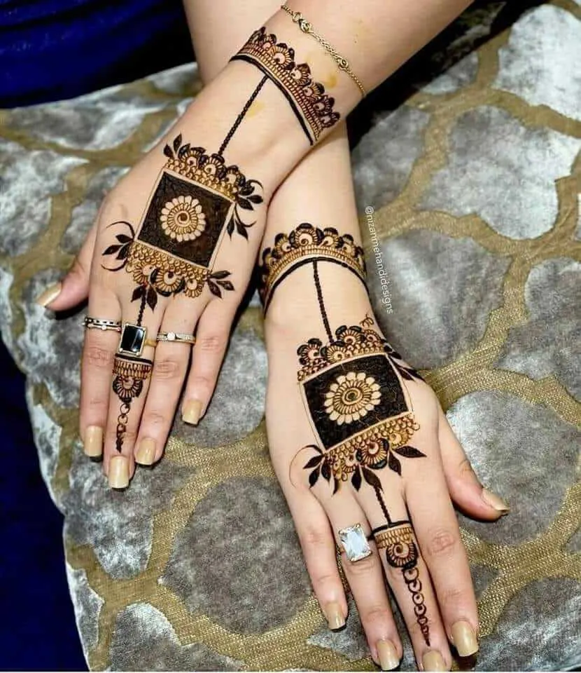 Back Hand Mehndi Designs for Raksha Bandhan