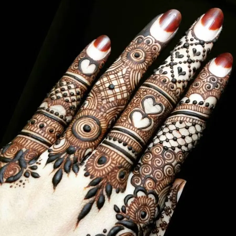 Front Hand Mehndi Designs for Raksha Bandhan