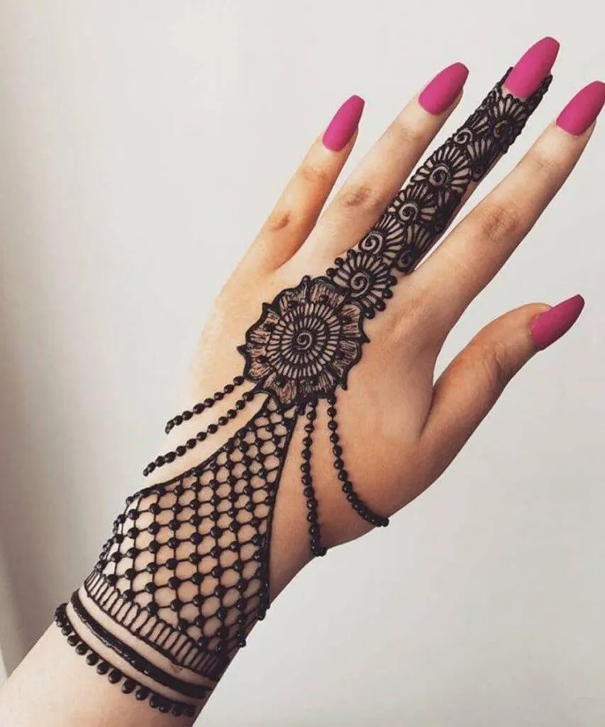 Back Hand Mehndi Designs for Raksha Bandhan