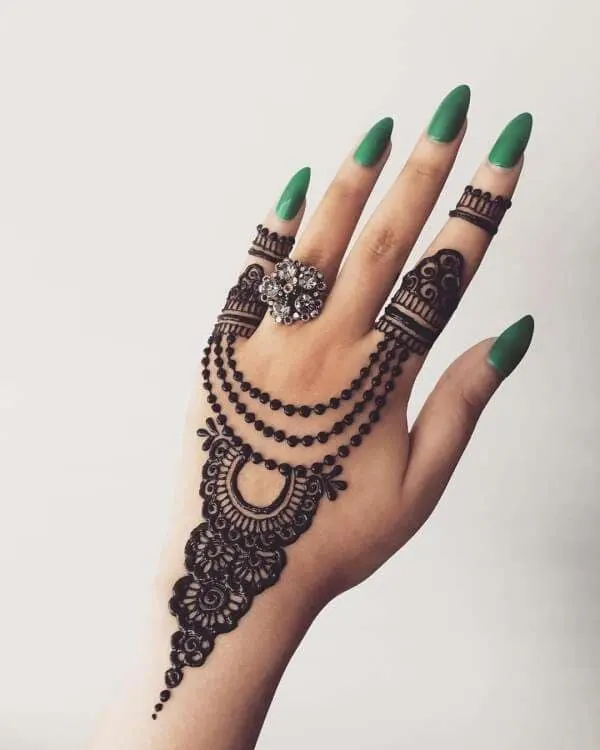 Back Hand Mehndi Designs for Raksha Bandhan