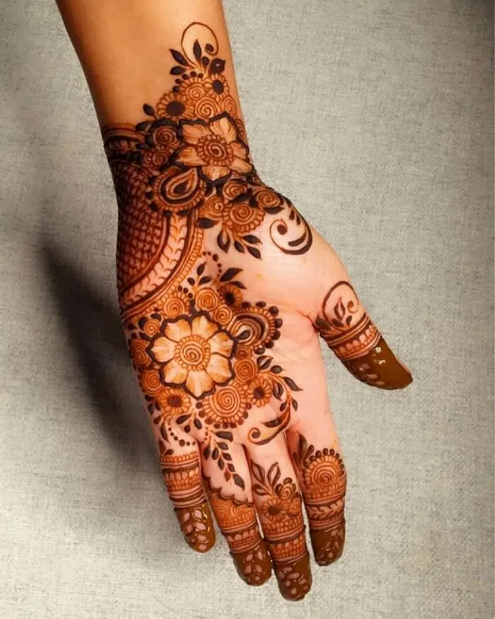 Back Hand Mehndi Designs for Raksha Bandhan