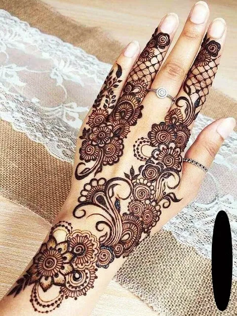 Mandala on Palm with Finger Detail