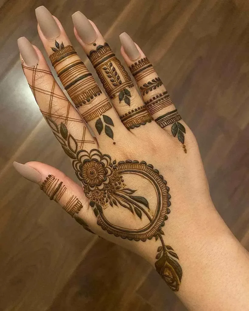 Front Hand Mehndi Designs for Raksha Bandhan