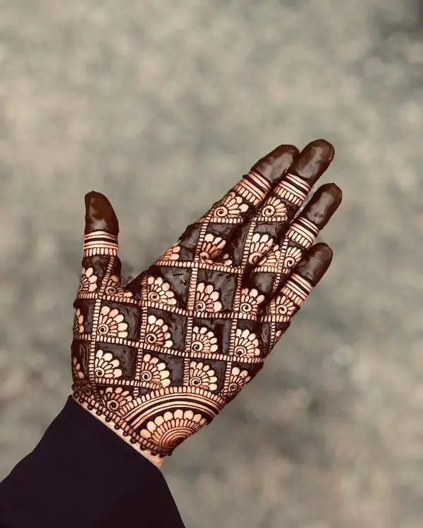 Easy Modern Full Hand Mehndi Design