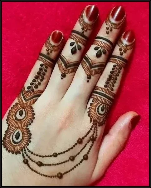 Simple Mehndi Designs Full Hand Front Side