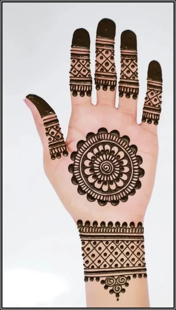 Bridal Front Full Hand Bridal Mehndi Design