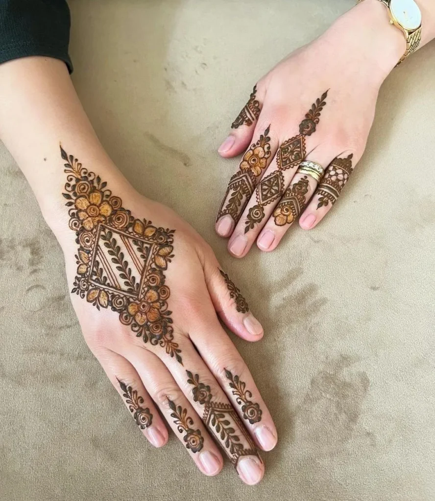 Stylish Pakistani mehndi design