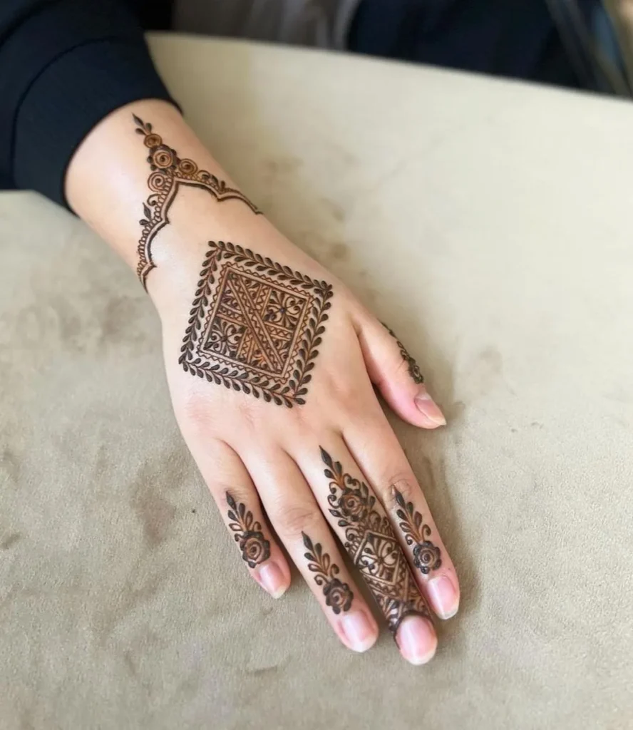 Pakistani back side mehndi design