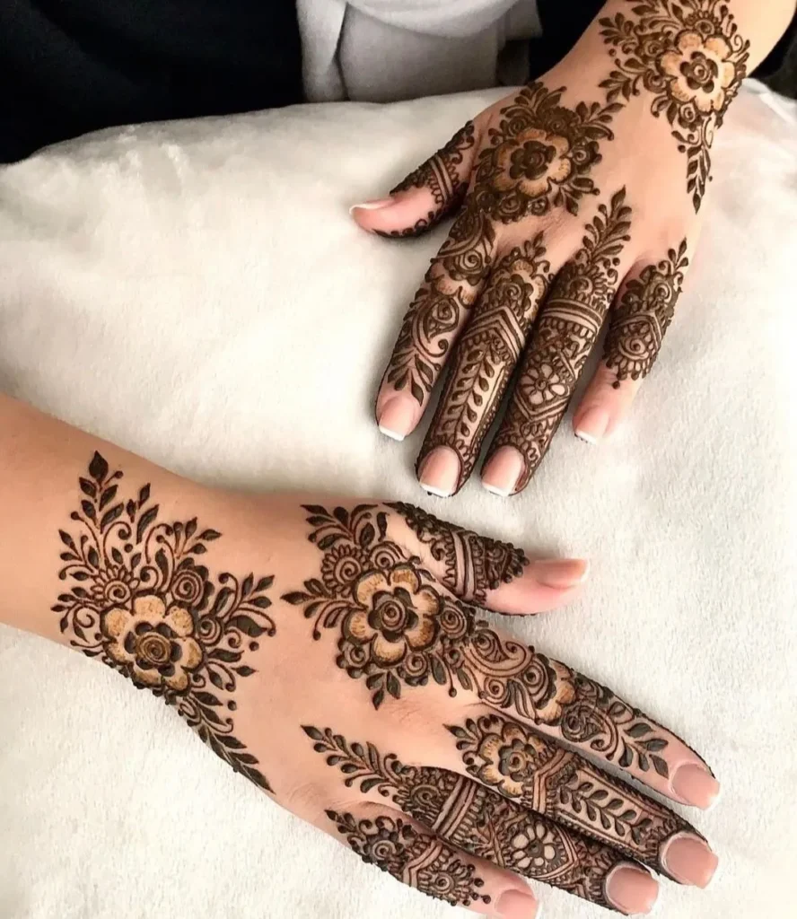 Easy Pakistani Arabic mehndi design