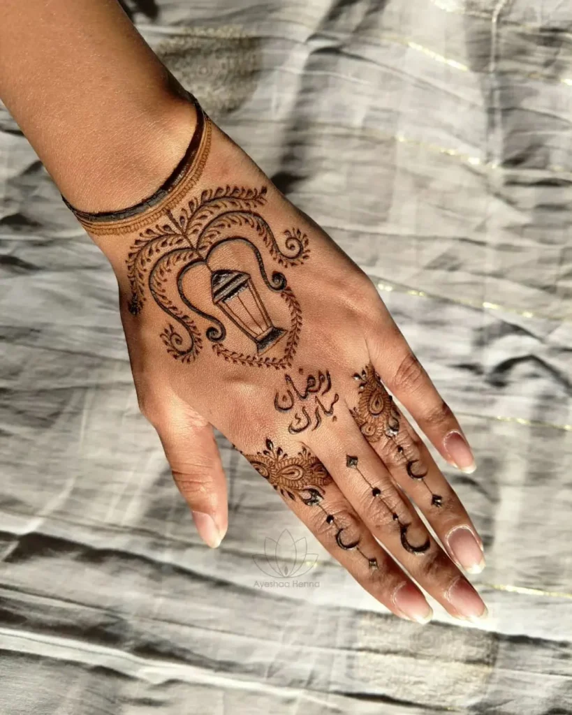 royal half hand mehndi design