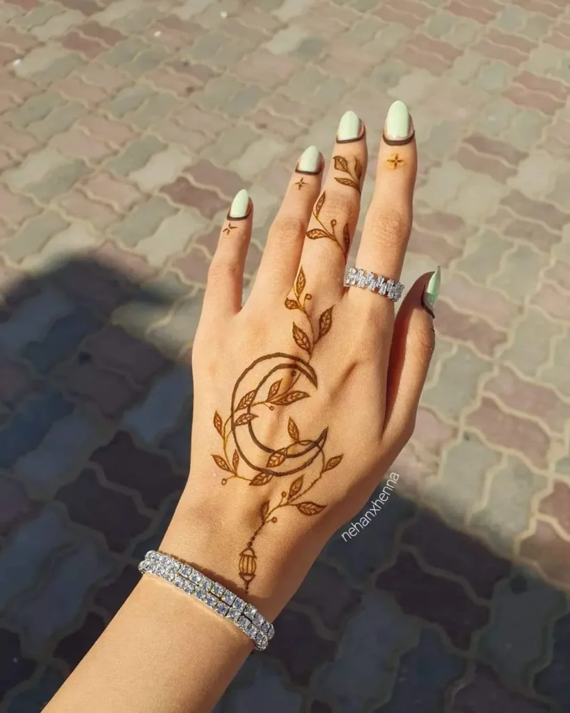 simple arabic instagram stylish royal front hand mehndi design