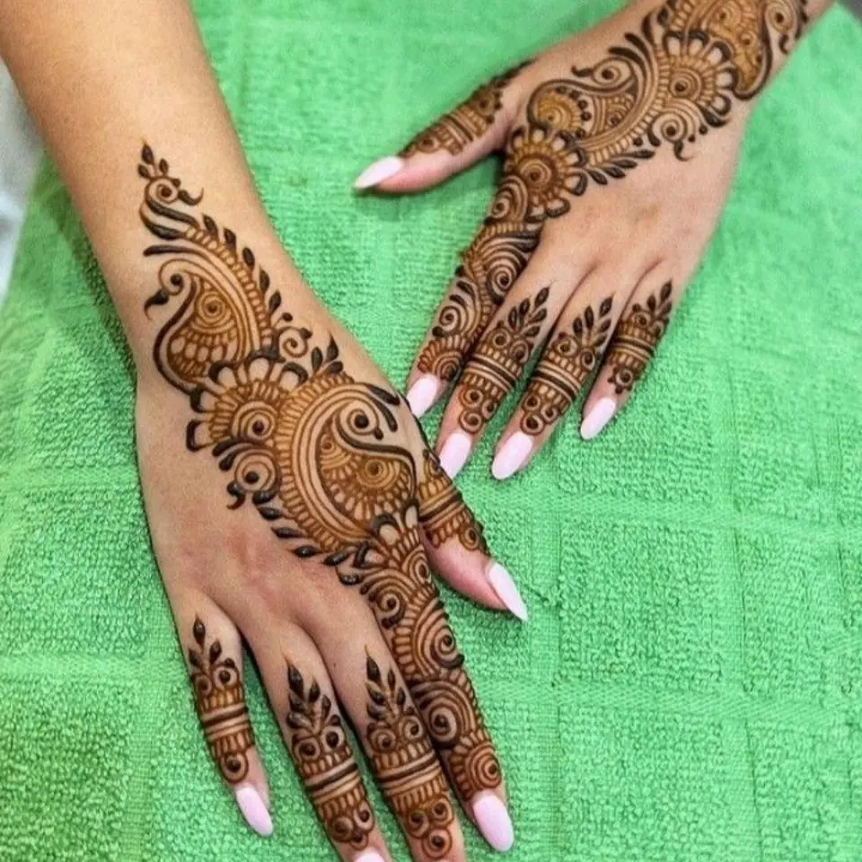 Mehndi Flower Design Photo Simple