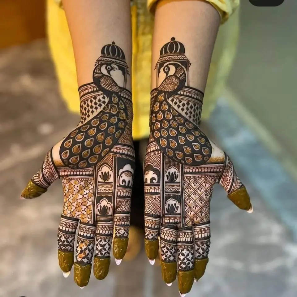 easy simple flower mehndi design
