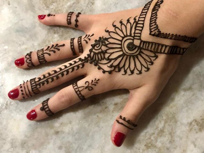 Pakistani Mehndi Designs Front Hand