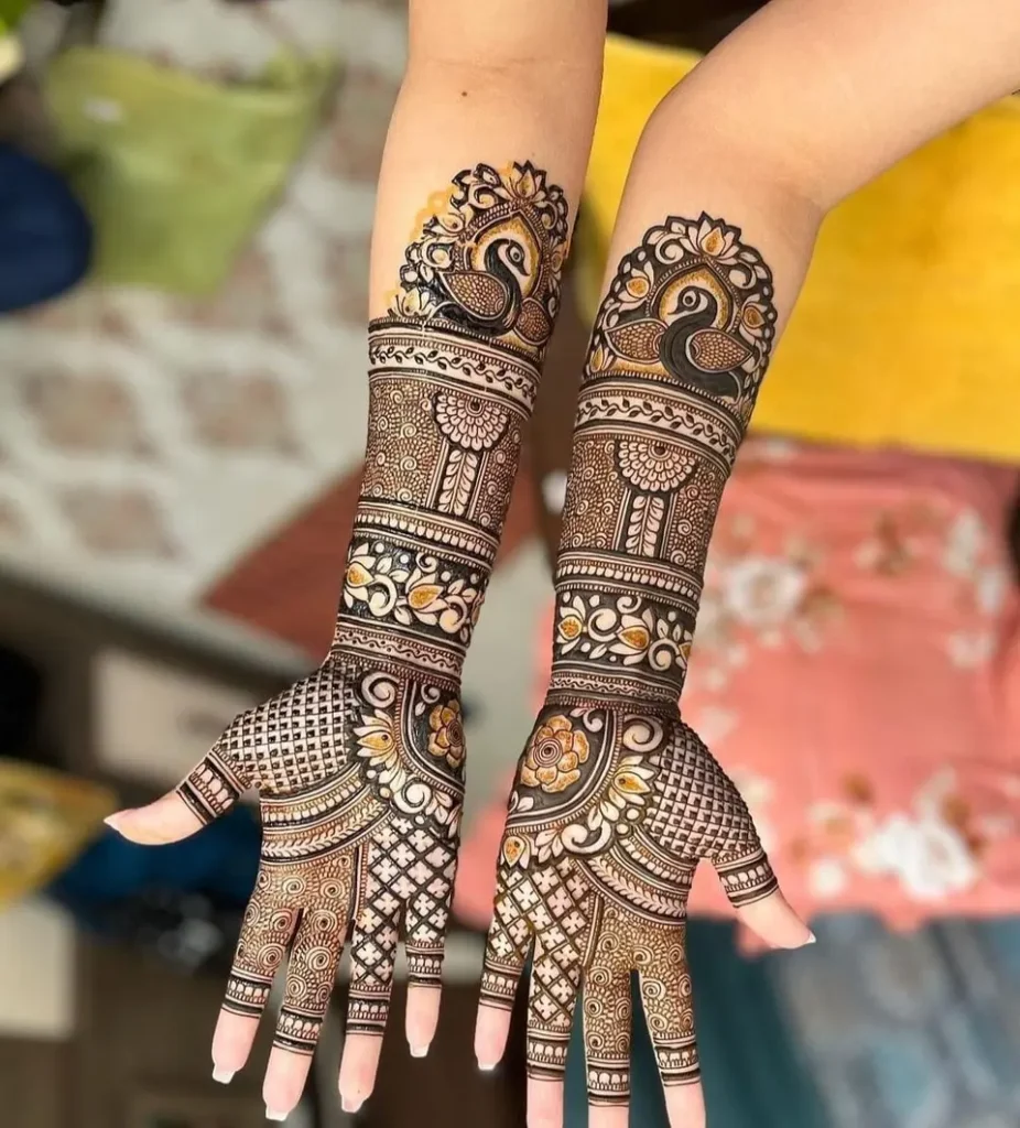 Flower Mehndi Design for Front Hand