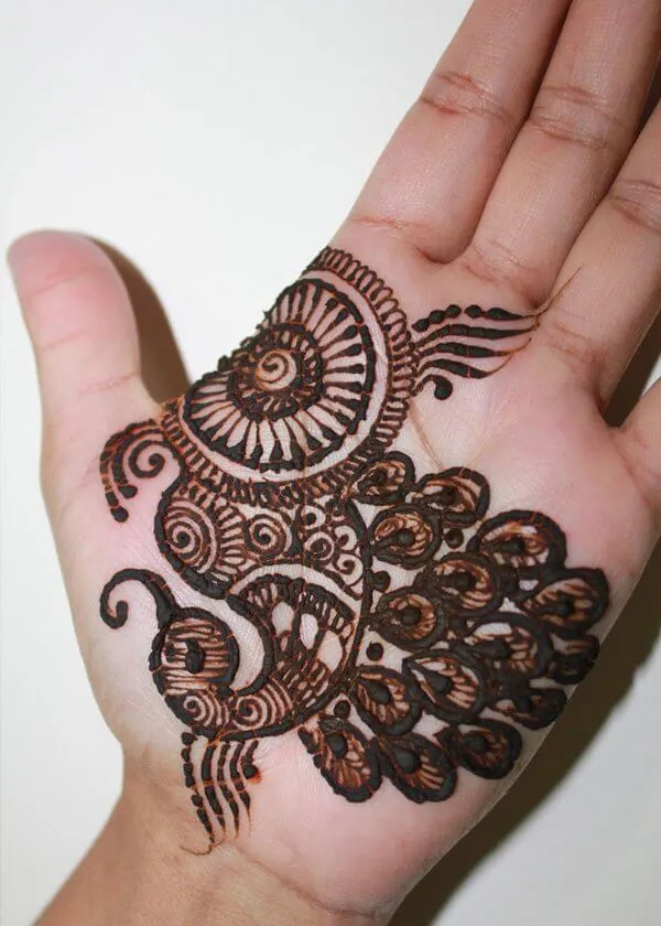 Minimalist Back Hand Mehndi Patterns for Rakhi