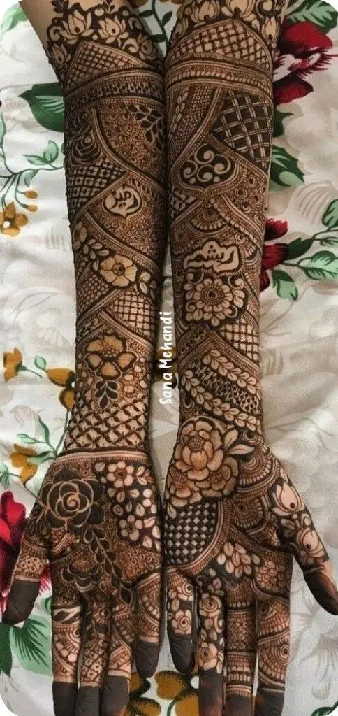 dulhan mehndi design simple