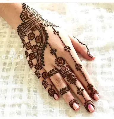 Fingers mehndi design khafif
