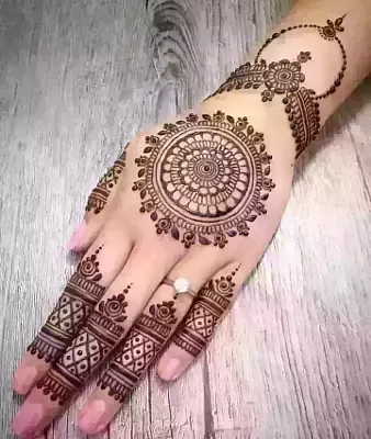 arabic instagram stylish royal front hand mehndi design