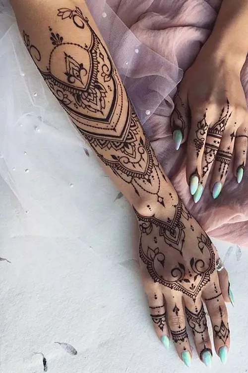 Fingers mehndi design khafif