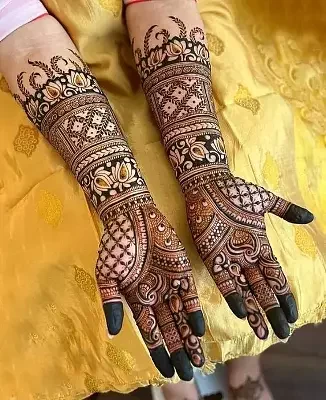 Floral Instagram khafif mehndi patches