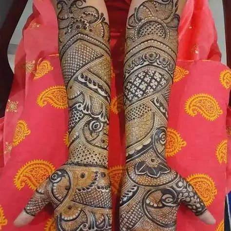 Dulhan Mehndi Design Back Side