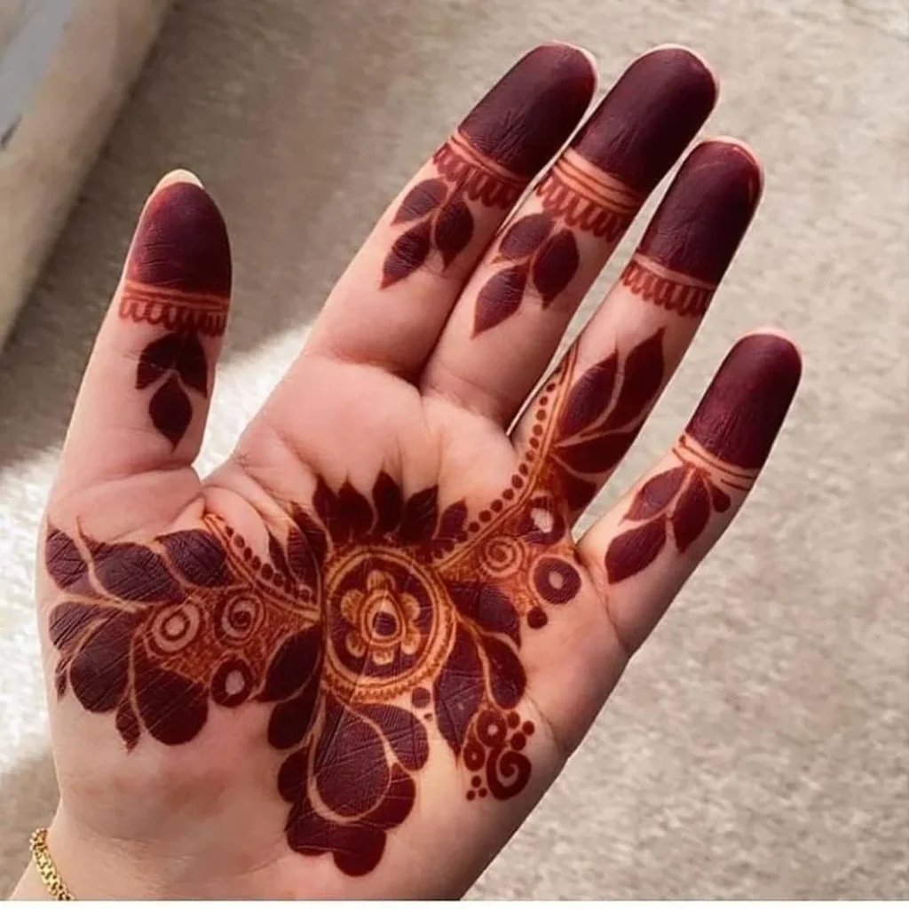 Mehndi design patches front hand