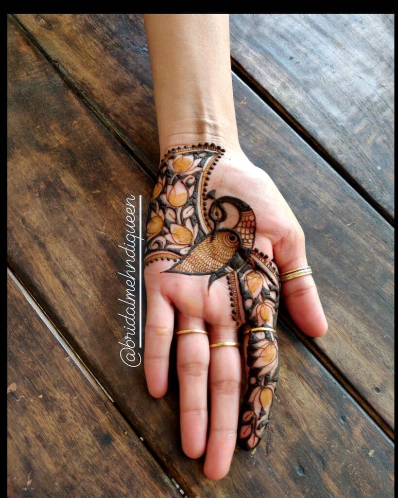 Best Front hand Palm Mehndi Design