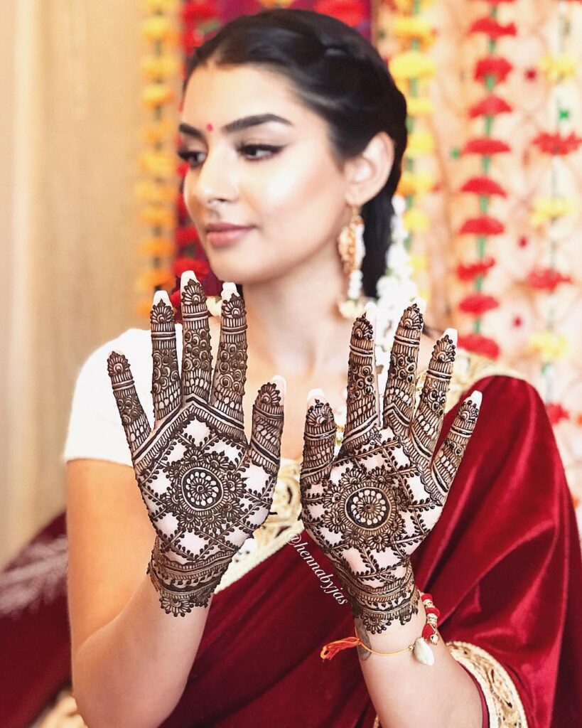 Best Front hand Palm Mehndi Design