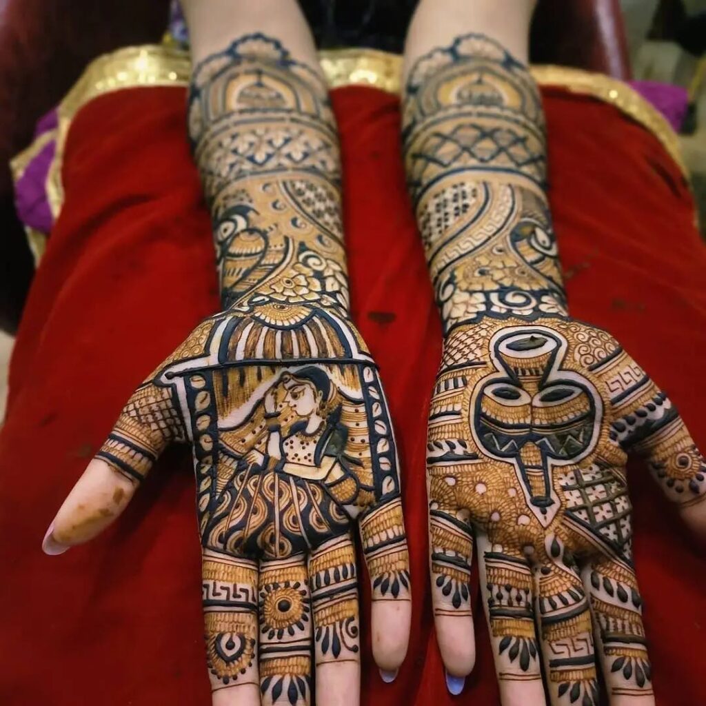 Best Front hand Palm Mehndi Design
