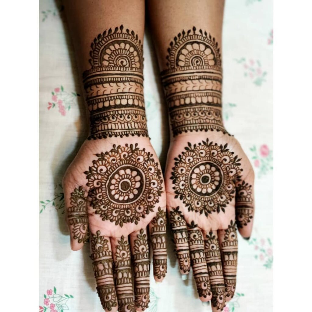 Best Front hand Palm Mehndi Design