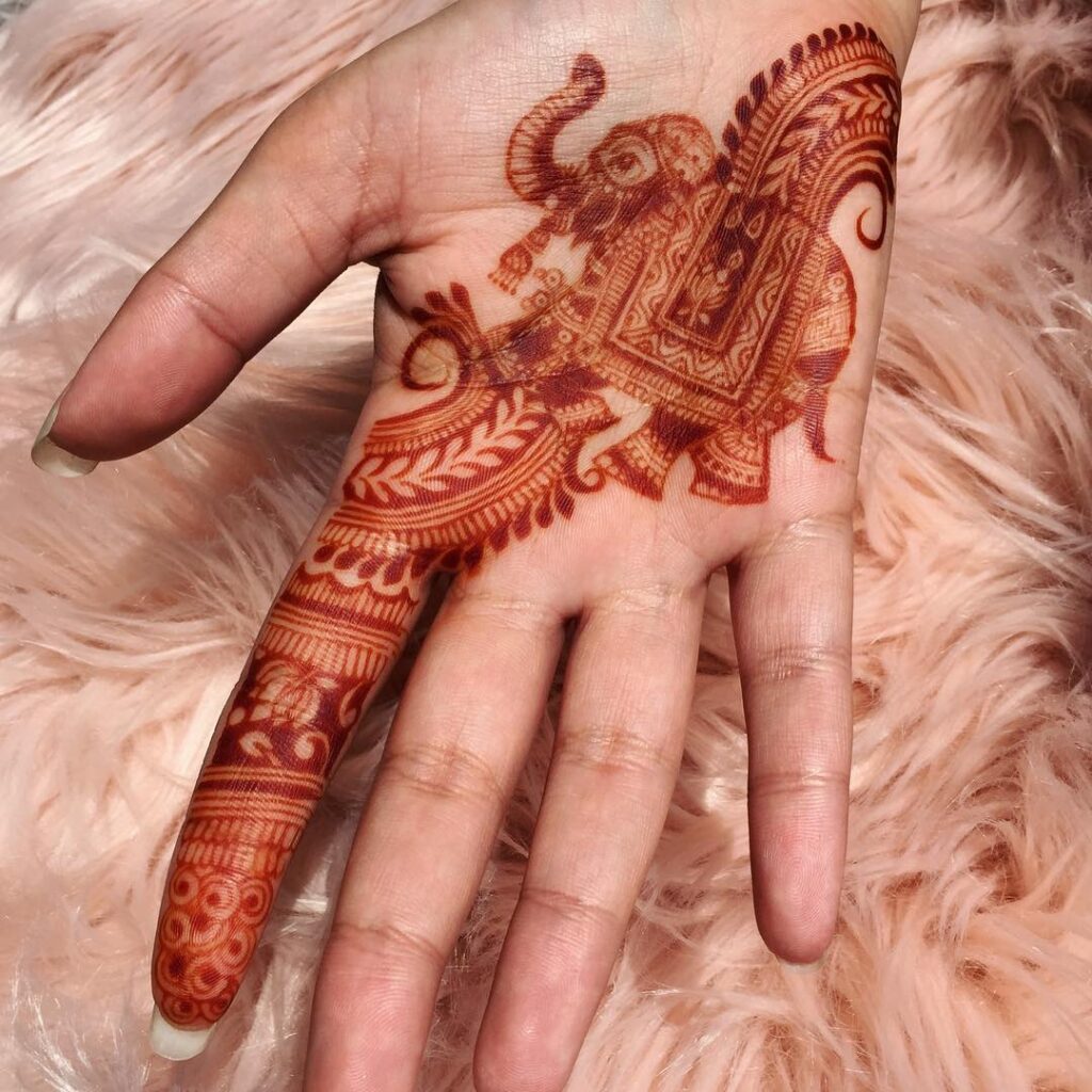 Best Front hand Palm Mehndi Design